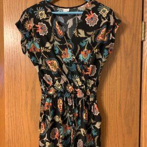 Black Print Romper